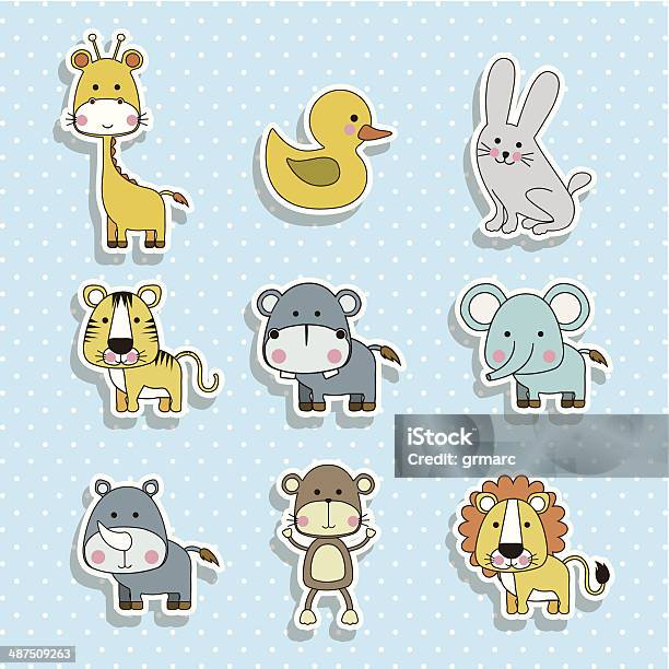 Animals Icons Stock Illustration - Download Image Now - Baby - Human Age, Cartoon, Livestock