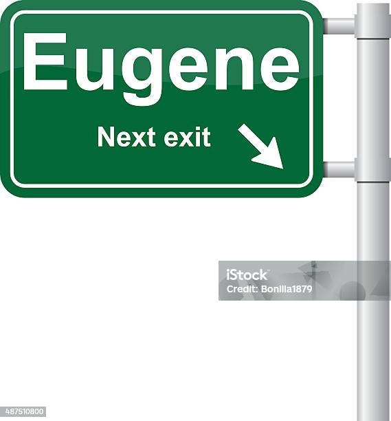 Ue Next Ramp Sign Eugene Next Exit Green Signal Vector Stock Illustration - Download ...