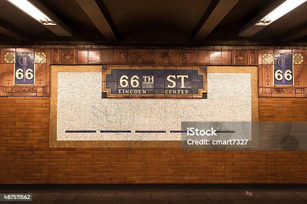 Sixtysixth Street Subway Mosaic Stock Photo - Download Image Now - Lincoln Center, New York City, New York State