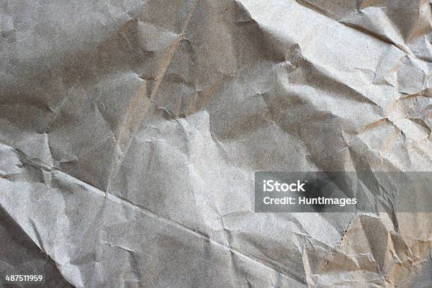 Folded Brown Paper Texture Stock Photo - Download Image Now - Bent, Brown, Brown Paper