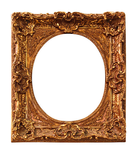 istock Antique photo frame isolated on white background 487515188