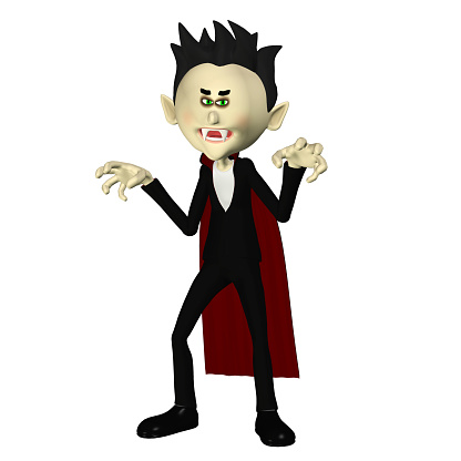 Illustration of a vampire isolated on a white background