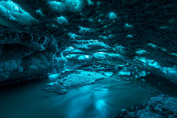 Ice Cave Iceland Ice Cave at Vatnajokull Glacier Jokulsarlon Iceland mendenhall glacier cave stock pictures, royalty-free photos & images