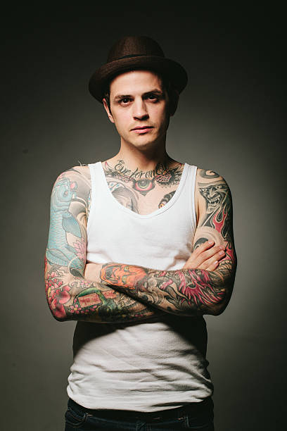 istock Portrait of a tattooed man 487521626