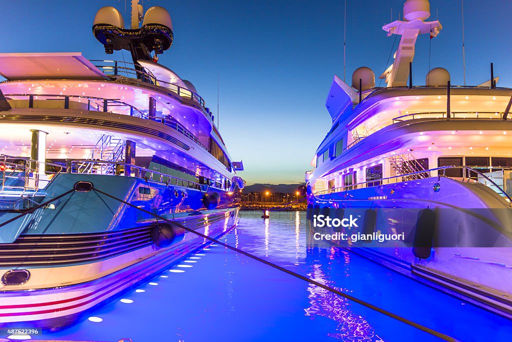 The port of Antibes, French Riviera Yacht Stock Photo