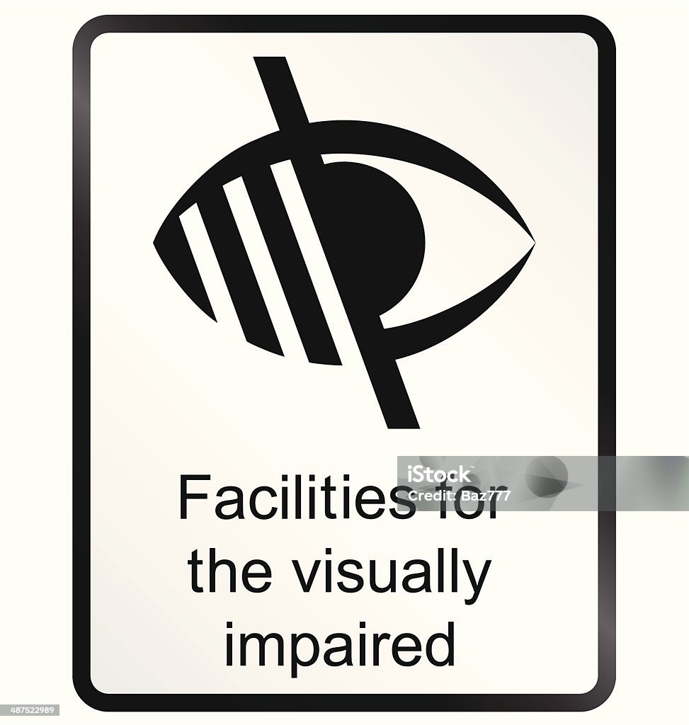 Visual Disability Sign Visually Impaired Information Sign Stock Illustration - Download Image ...