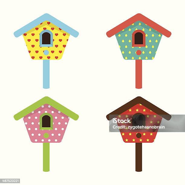 Colorful Birdhouses Stock Illustration - Download Image Now - Abstract, Animal, Animal Nest