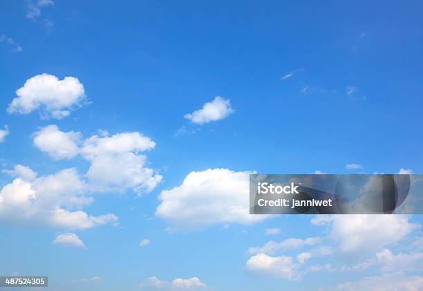 Clear Blue Sky With Scattered Clouds Stock Photo - Download Image Now - Abstract, Backgrounds, Beauty In Nature