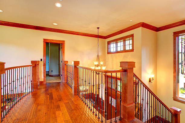 istock Lof balcony. Luxury house interior 487524461