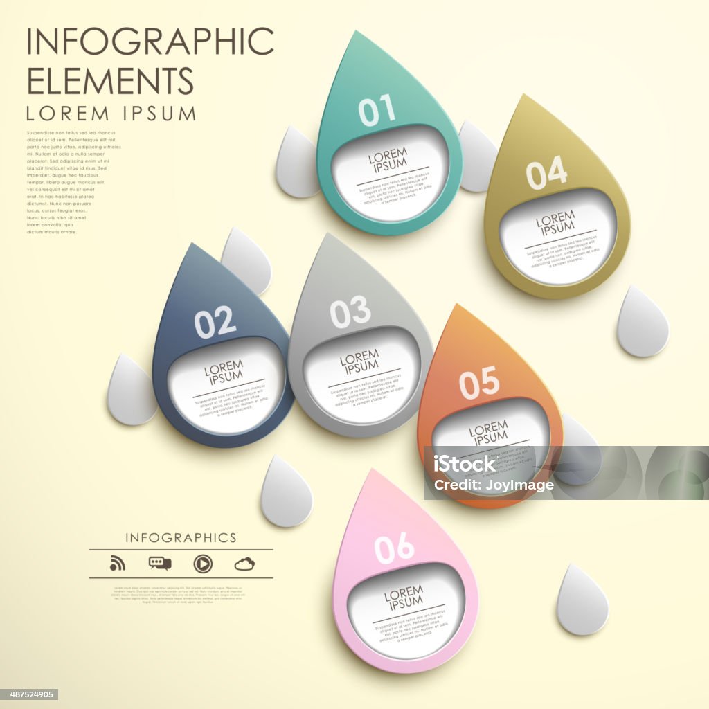 Abstracted Raindrop Vector Abstract Raindrop Shape Infographic Elements Stock Illustration ...