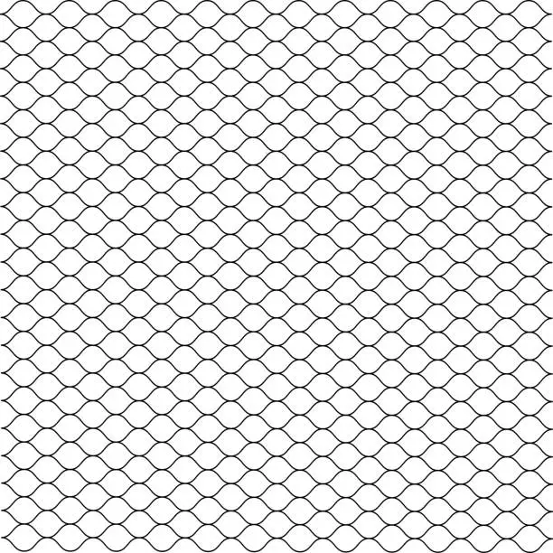 Vector illustration of Cage. Grill. Mesh. Octagon Background. Vector