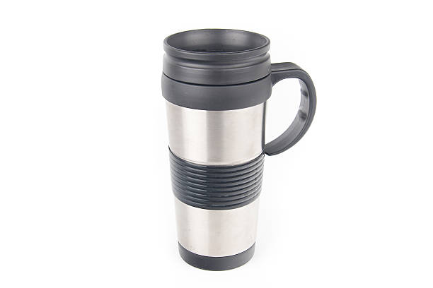 istock Metal coffee mug, isolated on white background 487525627