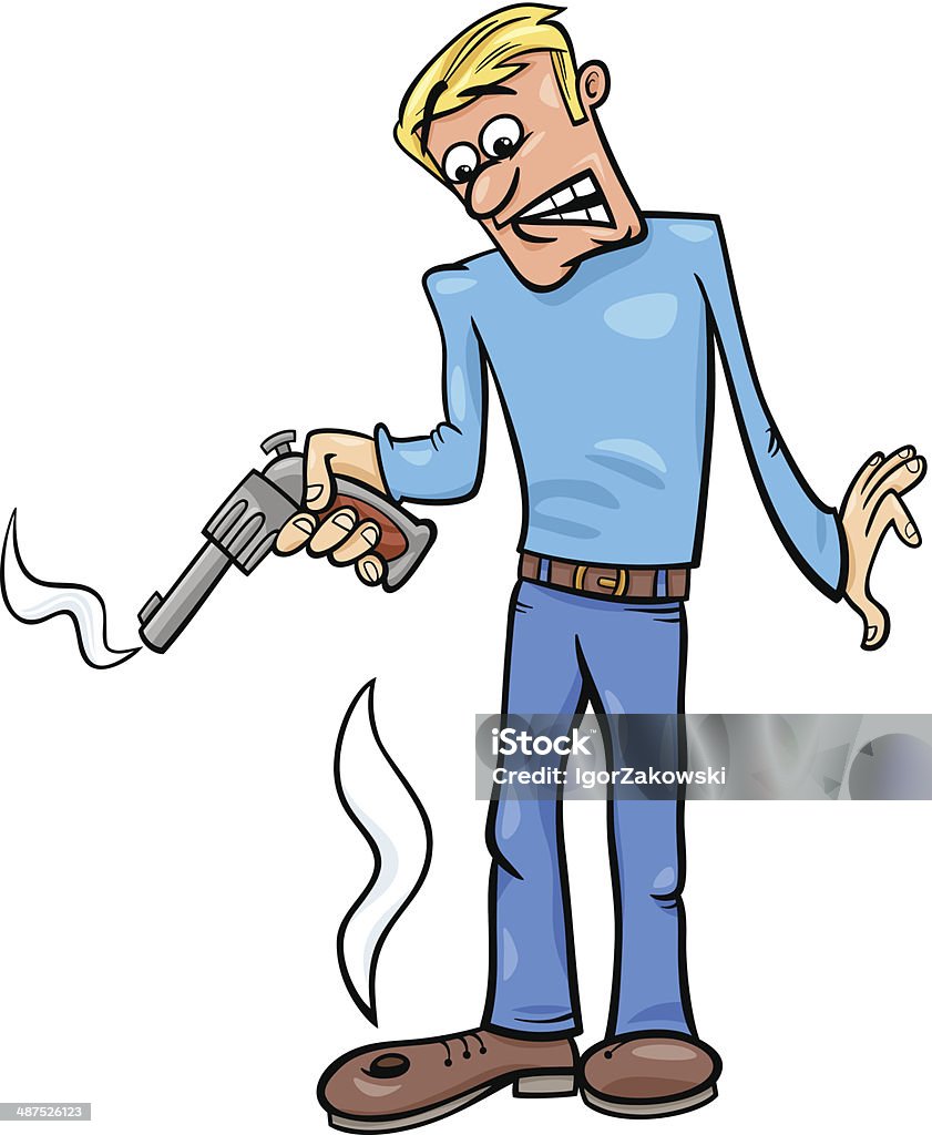 shooting yourself in the foot cartoon Cartoon Humor Concept Illustration of Shooting Yourself in the Foot Saying or Proverb Shooting Yourself in the Foot stock vector