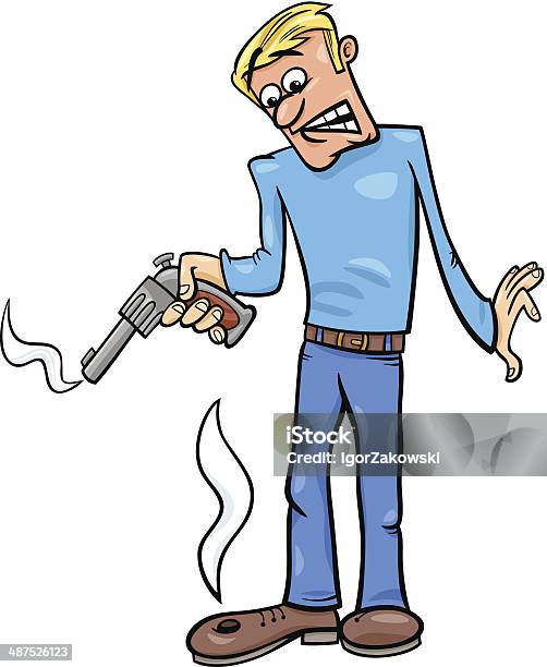 Shooting Yourself In The Foot Cartoon Stock Illustration - Download Image Now - Shooting Yourself in the Foot, Illustration, Carefree