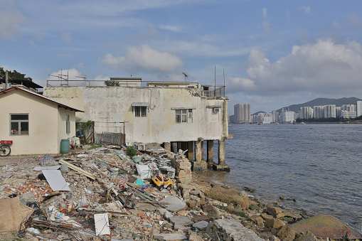 the fishing village of Lei Yue Mun in Hong Kong