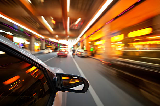 istock Speed driving at city street 487531588