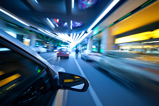 istock Speed driving at city street 487531640