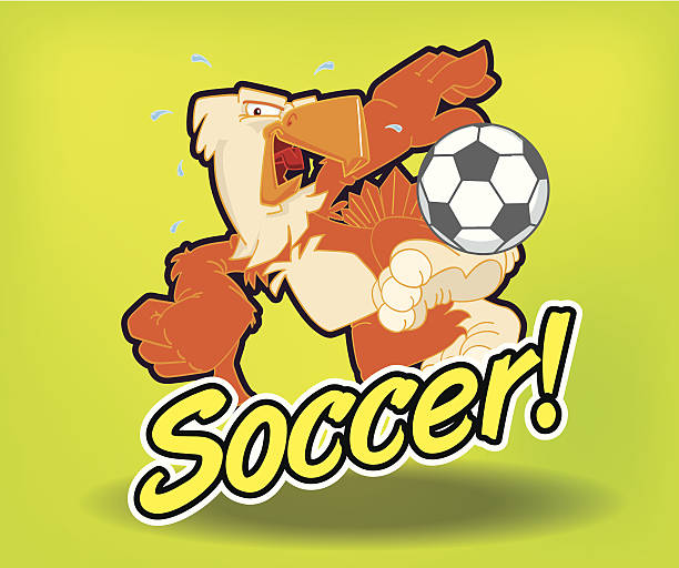 Football eagle Character created by illustrator Cs6 for all uses ganar stock illustrations