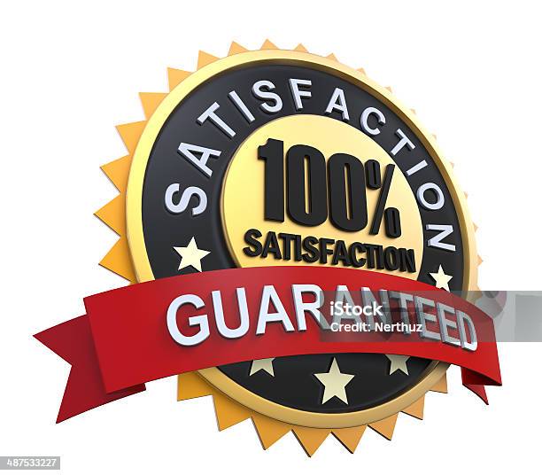 Guaranteed Label With Gold Badge Sign Stock Photo - Download Image Now - Agreement, Art Product, Award