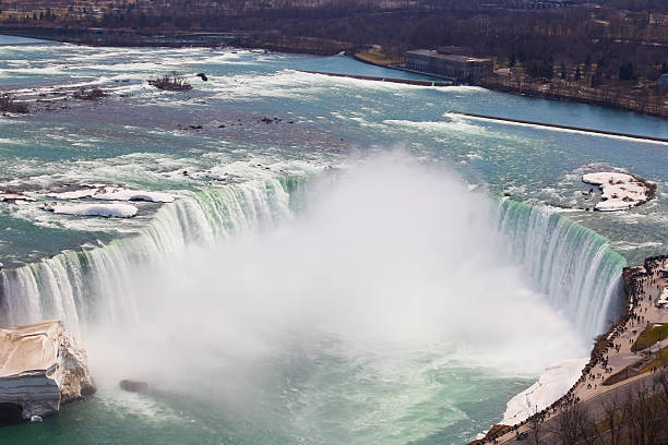 ホースシュー滝ハイアングル - niagara falls falling people usa ストックフォトと画像