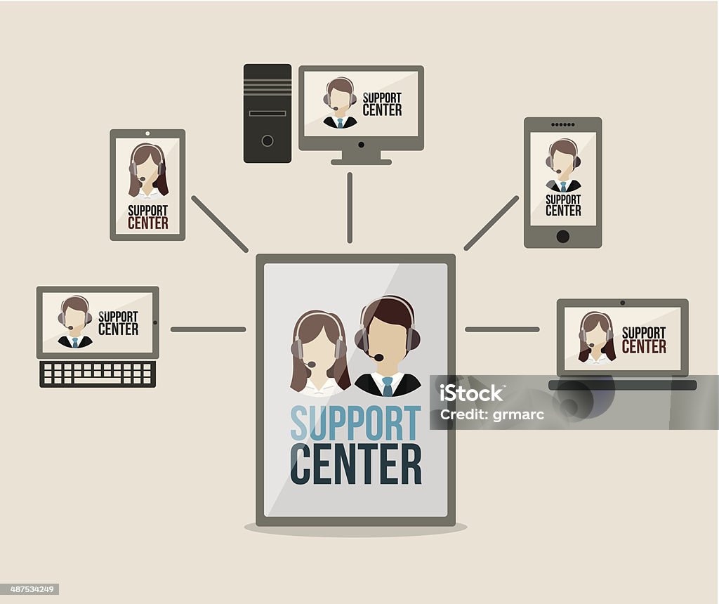 Support Center Vector Support Center Design Stock Illustration - Download Image Now ...