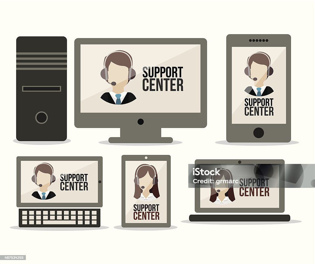 Support Center Vector Support Center Design Stock Illustration - Download Image Now ...