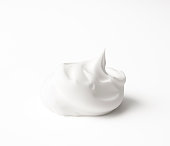 Isolated shot of shaving cream on white background