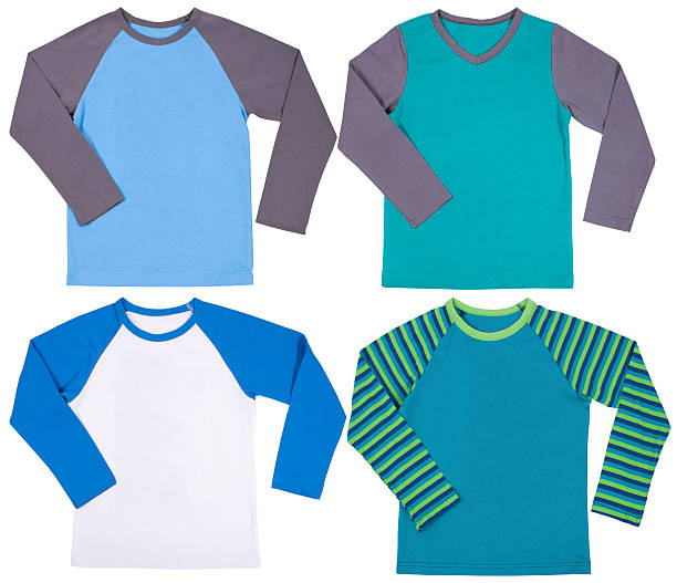 istock Set of male shirts. Isolated on white background 487535464