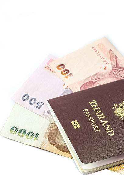 istock Thailand passport with Thai money 487538045