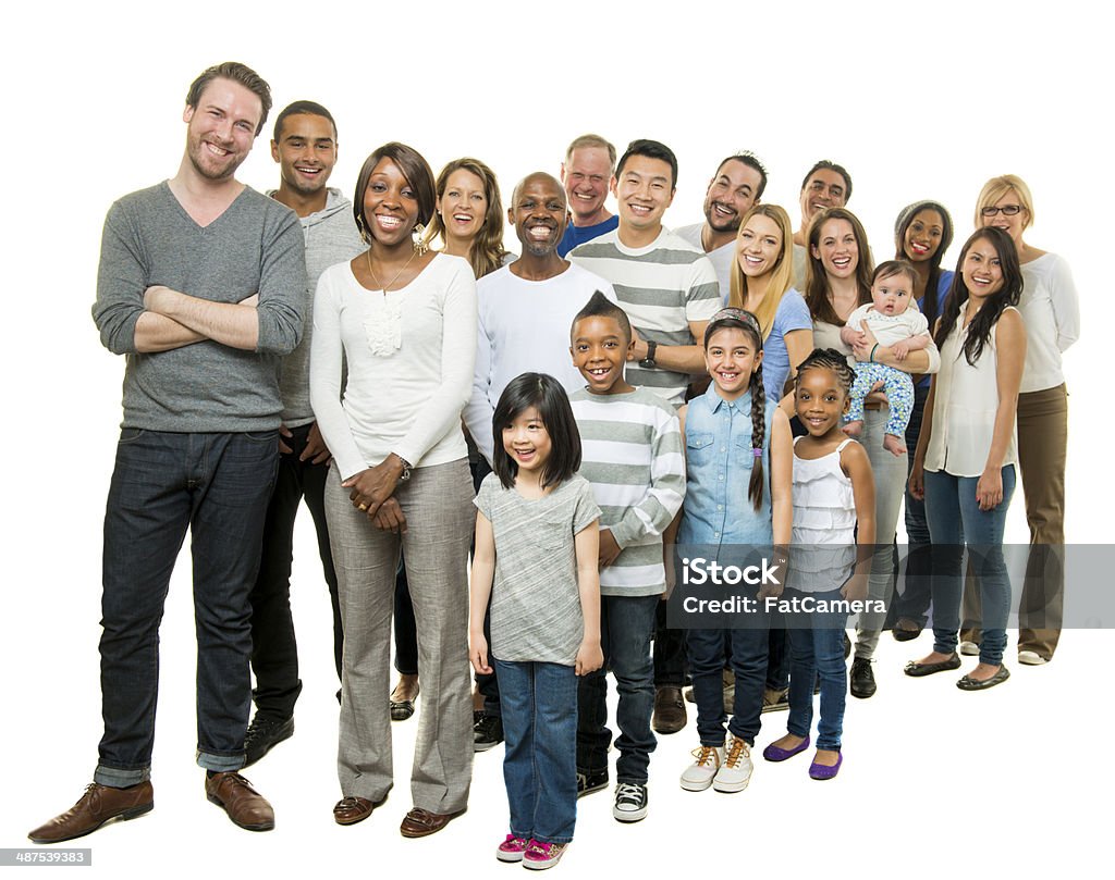 Group A large group of people African-American Ethnicity Stock Photo