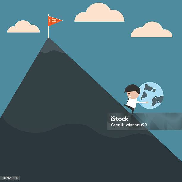 Бизнесмен Чтобы Найти Успеха Векторная Иллюстрация — стоковая векторная графика и другие изображения на тему Абстрактный