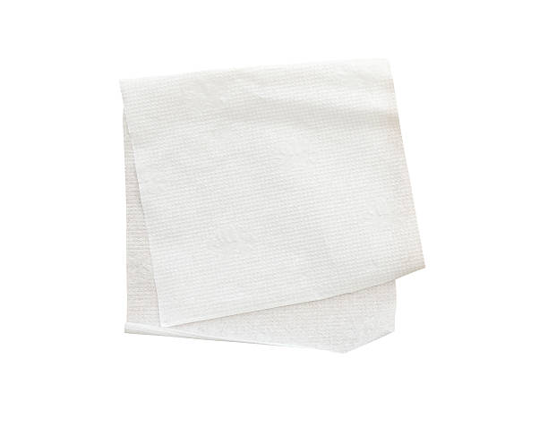 istock Blank paper napkin isolated on white background with clipping path 487541986
