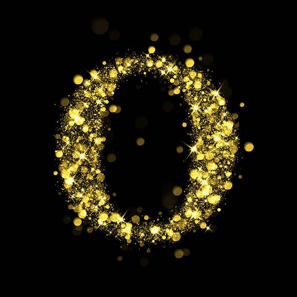 istock Sparkling letter O of glittering stars bokeh 487543836