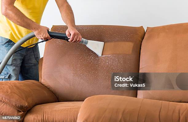 Professional Cleaning Furniture Stock Photo - Download Image Now - Cleaning, Sofa, Furniture