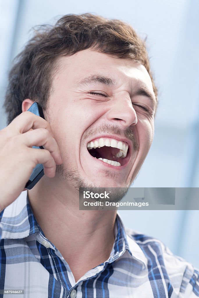 Lachen - Lizenzfrei Am Telefon Stock-Foto