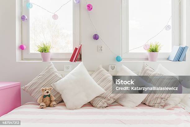 White Comfortable Sofa Stock Photo - Download Image Now - 2015, Arranging, Arts Culture and Entertainment