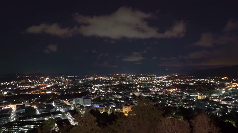 Phuket night city time lapse