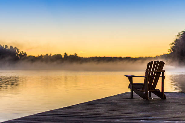 istock Muskoka Chair on Dock 487547645
