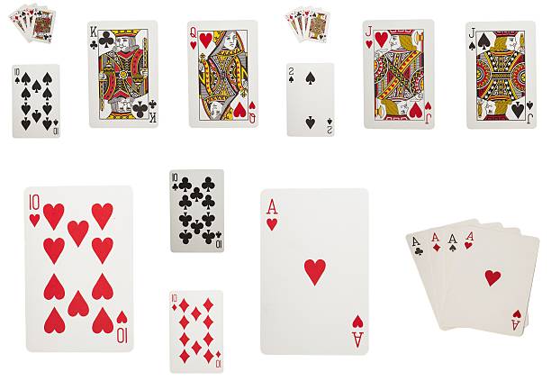 istock Poker set with isolated cards on white background 487547732