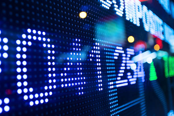 istock Display of Stock market quotes 487547921