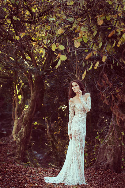 Beautiful bride holding a bouquet of flowers