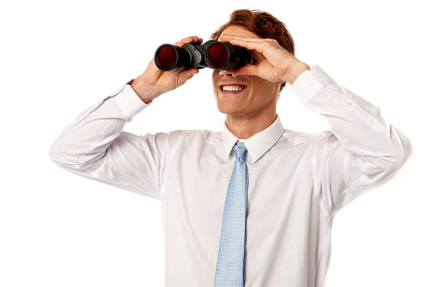 istock Young businessman hunting talents 487548241