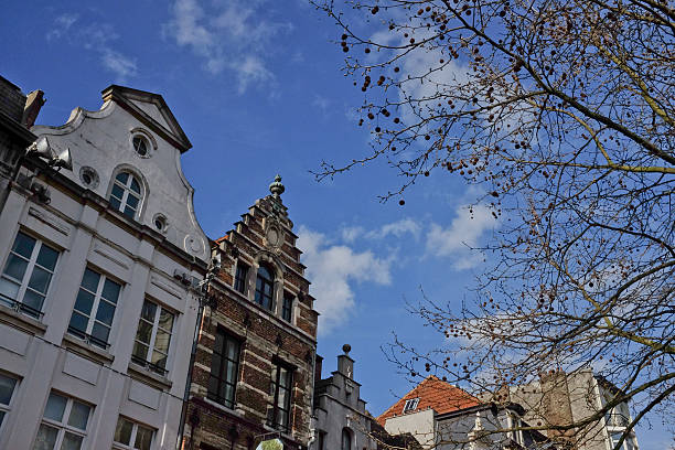 istock Facades of medieval buildings, Brussels, Belgium 487548511