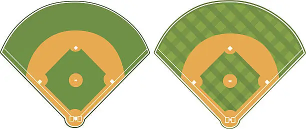 Vector illustration of baseball fields