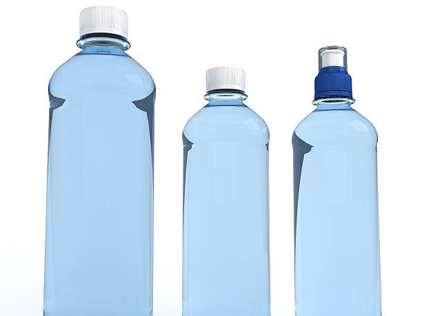 istock Bottles of water isolated on white background 487551299