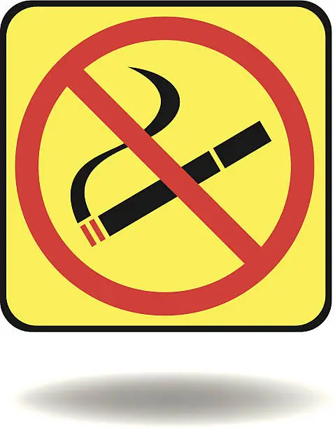 Vector illustration of no smoking sign 5