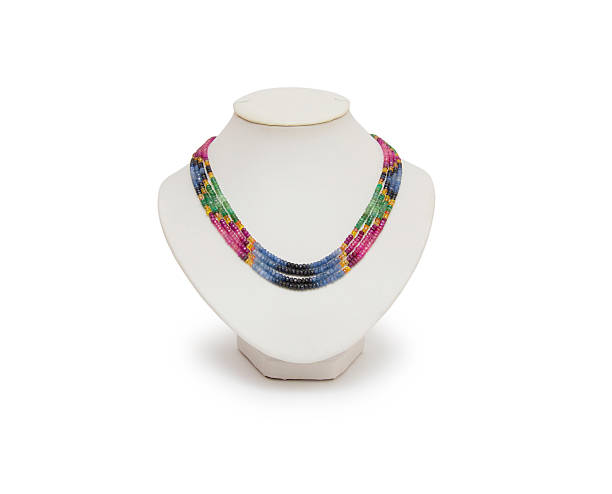 istock Necklace isolated on the white 487552050