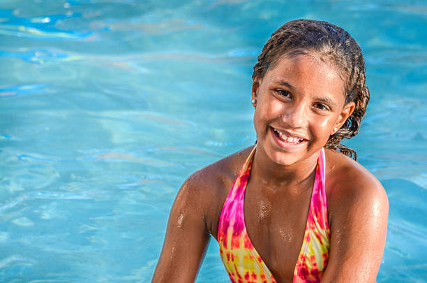 istock Happy Girl In Swimming Pool 487552707