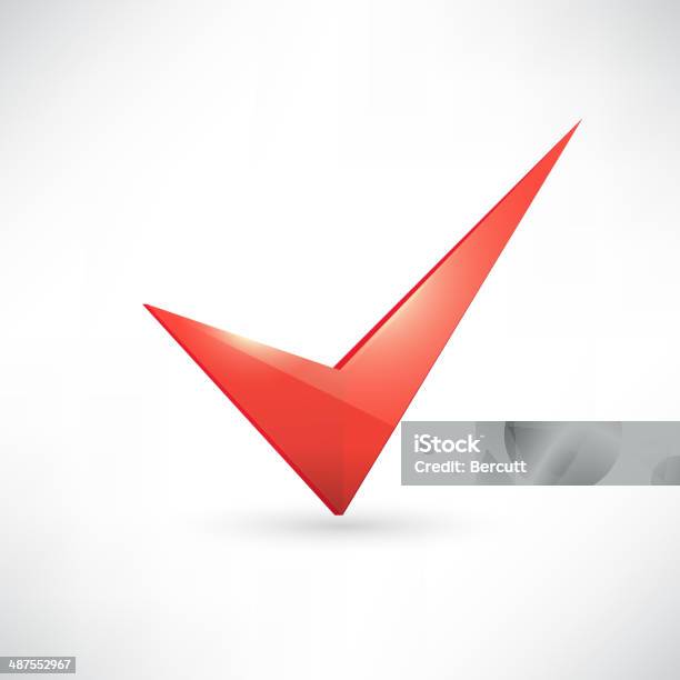 Isolated Red Check Mark Stock Illustration - Download Image Now - Agreement, Check Mark, Checkbox