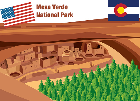 Vector Mesa Verde National Park